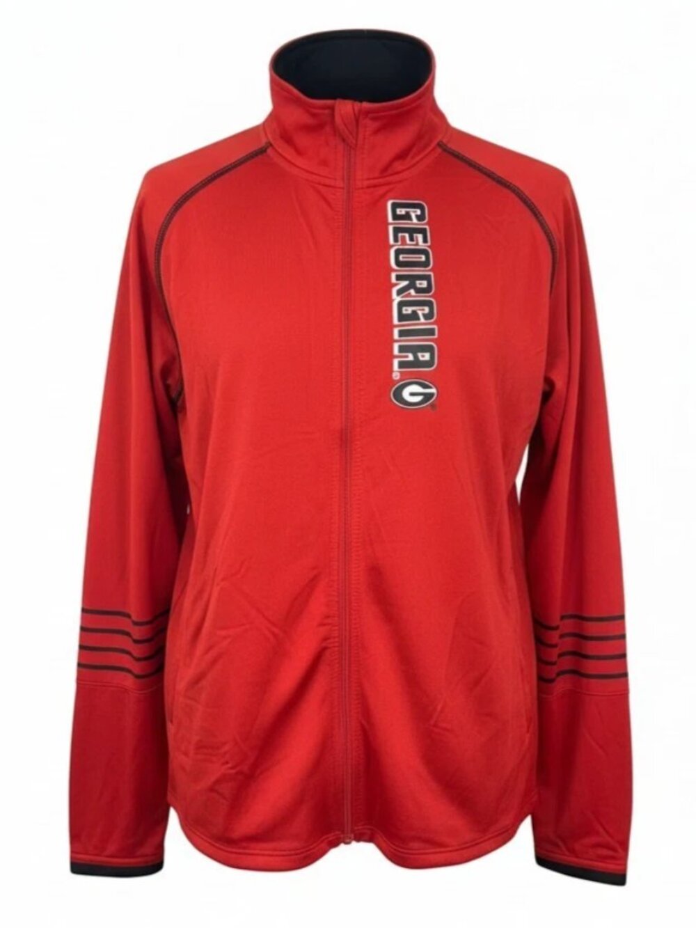 Georgia Bulldogs Jacket Womens XL Red UGA Dawgs Long Sleeve Full Zip Ladies SEC